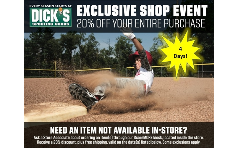 DICK's EXCLUSIVE SHOP EVENT FOR SLL!
