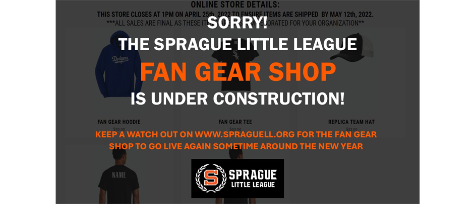 FAN GEAR SHOP RE-OPENING SOON!